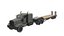 3D truck trailer w900 semi model