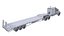 3D truck trailer w900 semi model