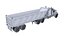 3D truck trailer w900 semi model