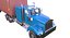 3D truck trailer w900 semi model