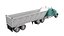 3D truck trailer w900 semi model