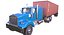 3D truck trailer w900 semi model