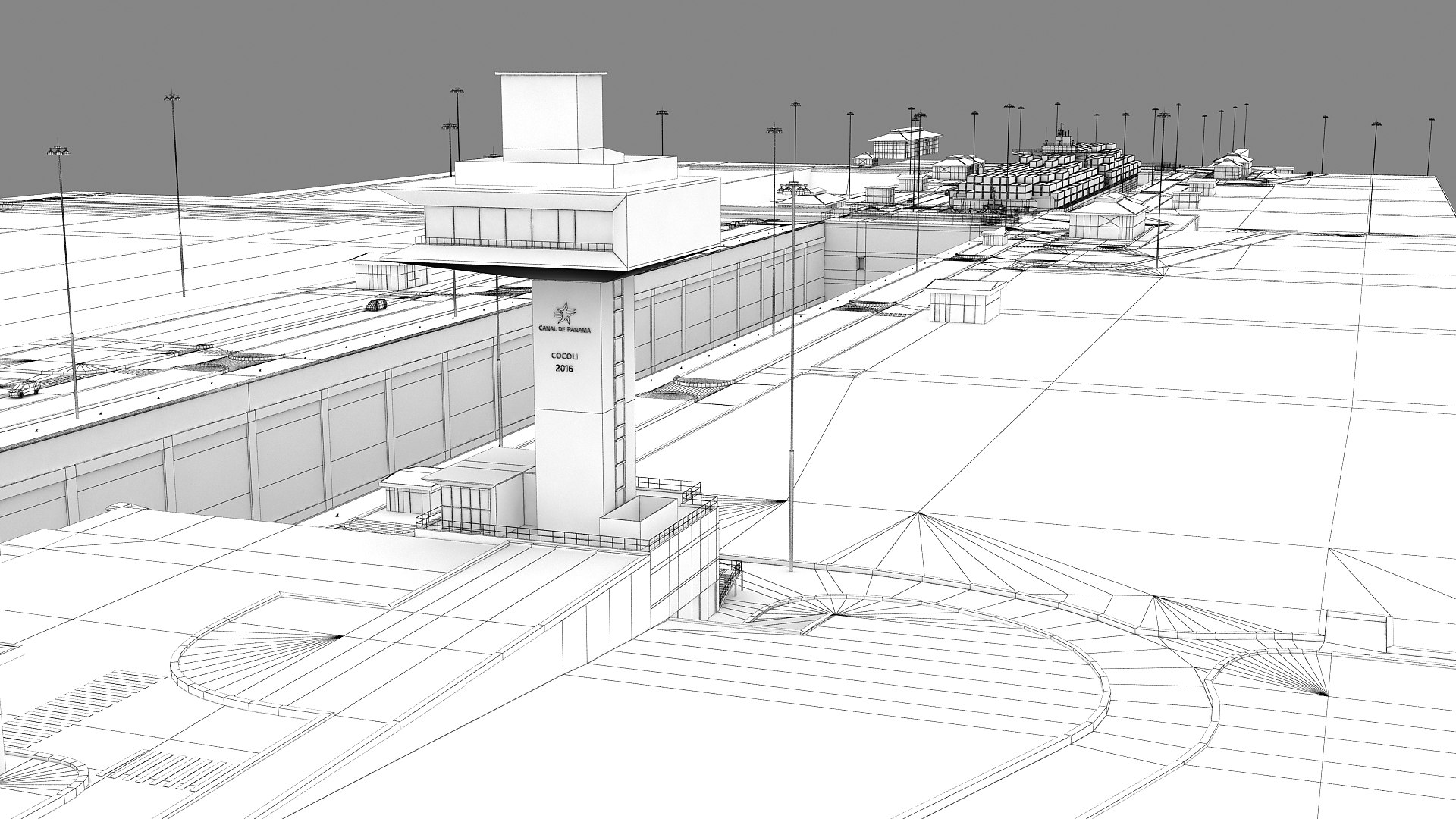 Cocoli Locks - Panama Canal 3D https://p.turbosquid.com/ts-thumb/Fz/jLJPQV/Ev/wire_cocoli_000004/jpg/1736937565/1920x1080/fit_q87/77f50d1b03b898691669049cad4658fda7f3dc27/wire_cocoli_000004.jpg