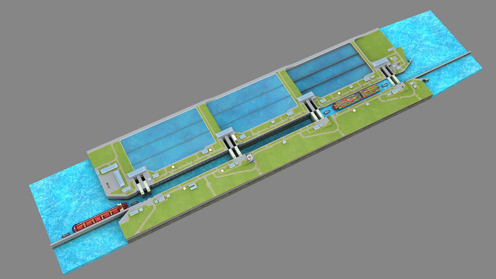 Cocoli Locks - Panama Canal 3D https://p.turbosquid.com/ts-thumb/Fz/jLJPQV/MV/cocoli_010010/jpg/1736937517/1920x1080/fit_q87/8d73505e7d0c79133ddc63277337299c31a9554f/cocoli_010010.jpg