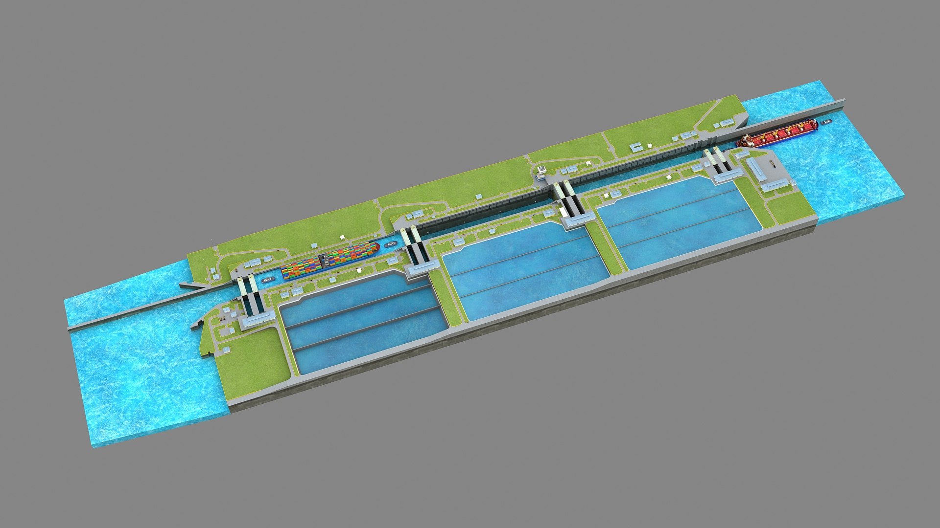 Cocoli Locks - Panama Canal 3D https://p.turbosquid.com/ts-thumb/Fz/jLJPQV/WV/cocoli_010012/jpg/1736937522/1920x1080/fit_q87/e4916d8f39fda5afdf362488b44b25340c396313/cocoli_010012.jpg