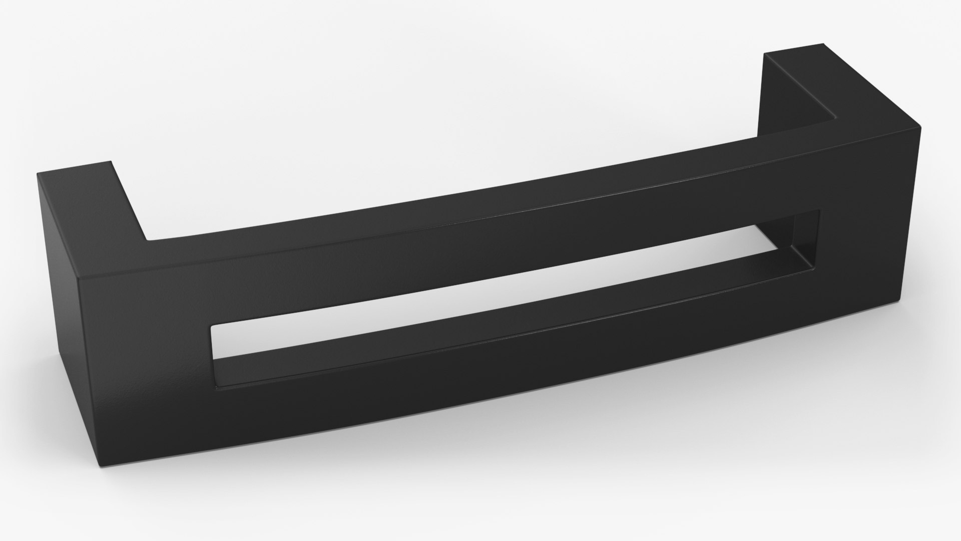 Kitchen Cabinet Handle Flat Black 3D model preview