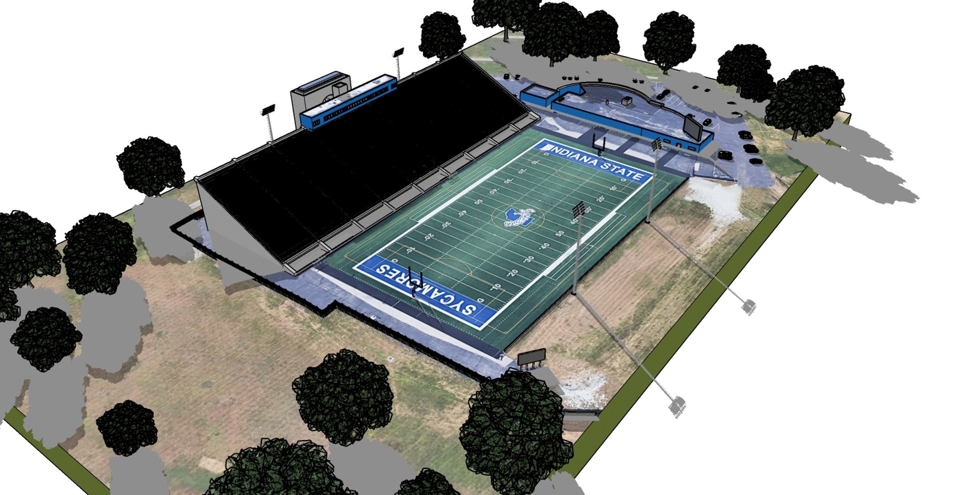3d indiana state university football stadium turbosquid 2011741