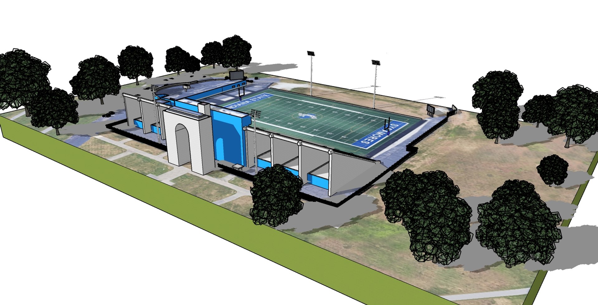 3d indiana state university football stadium turbosquid 2011741