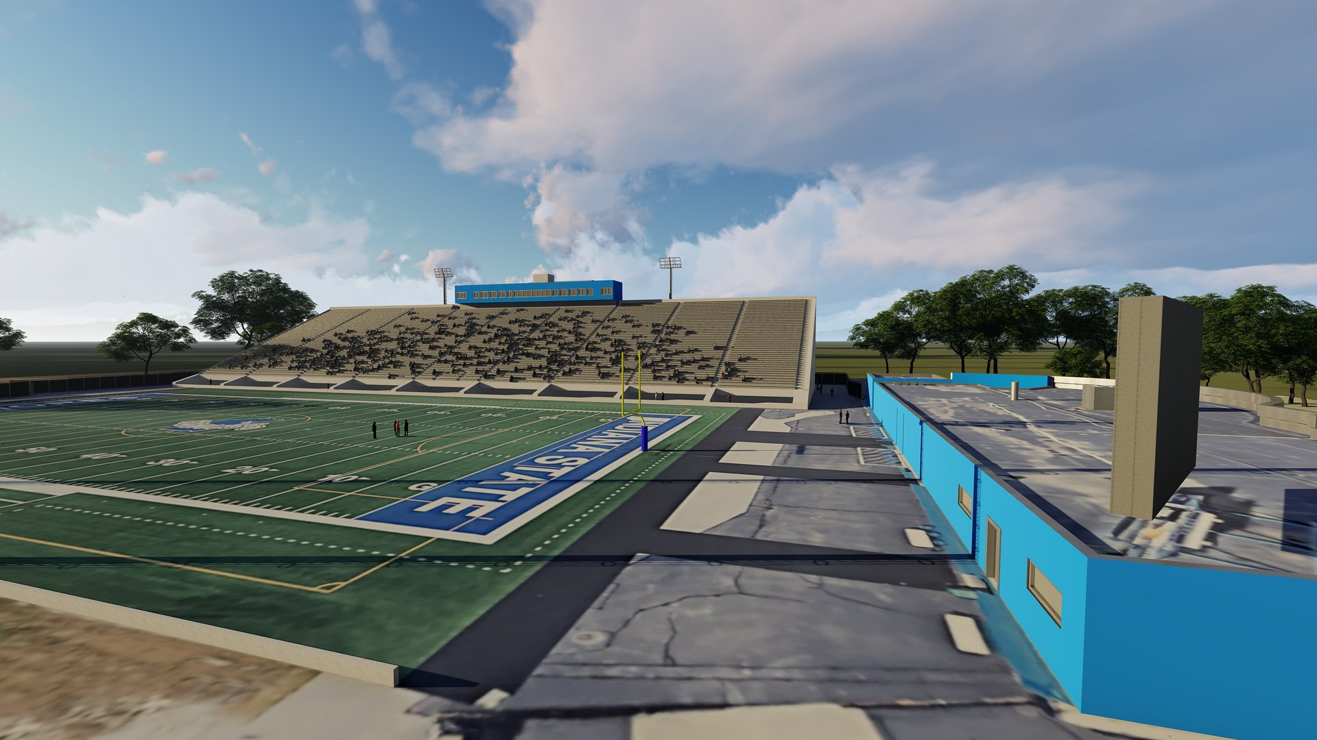 3d indiana state university football stadium turbosquid 2011741