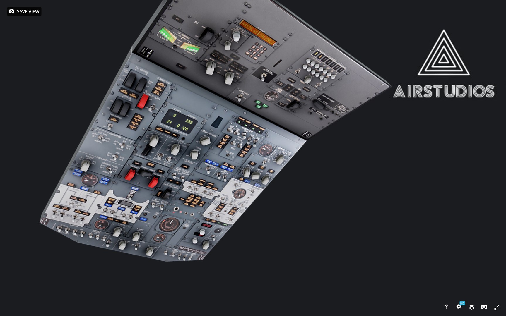 3D Boeing 737 Overhead Panel Model - TurboSquid 1887543