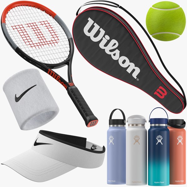 Tennis Equipment Collection 3D model