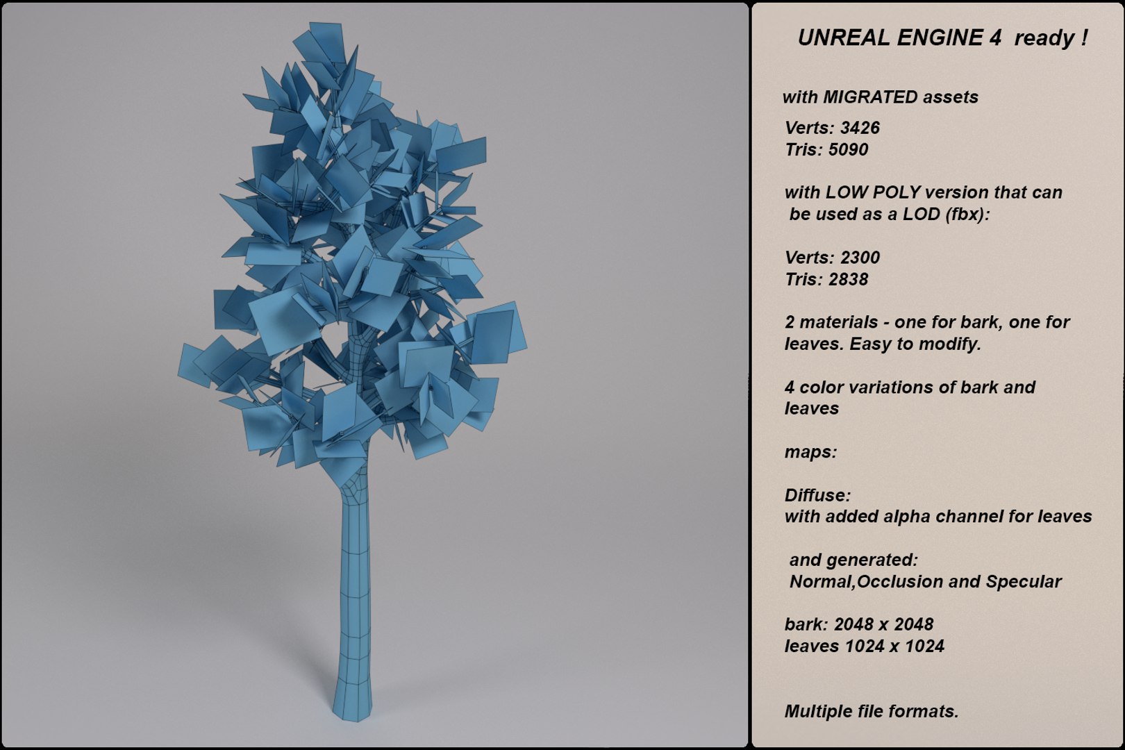3d Model Fantasy Tree 01