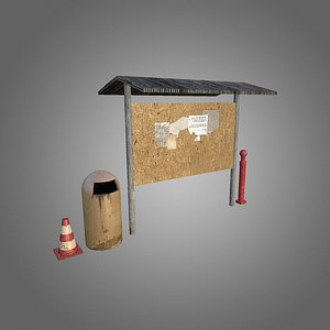 pack street props 3d 3ds