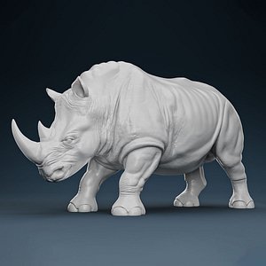 3D Rhinoceros Statue 3D Print