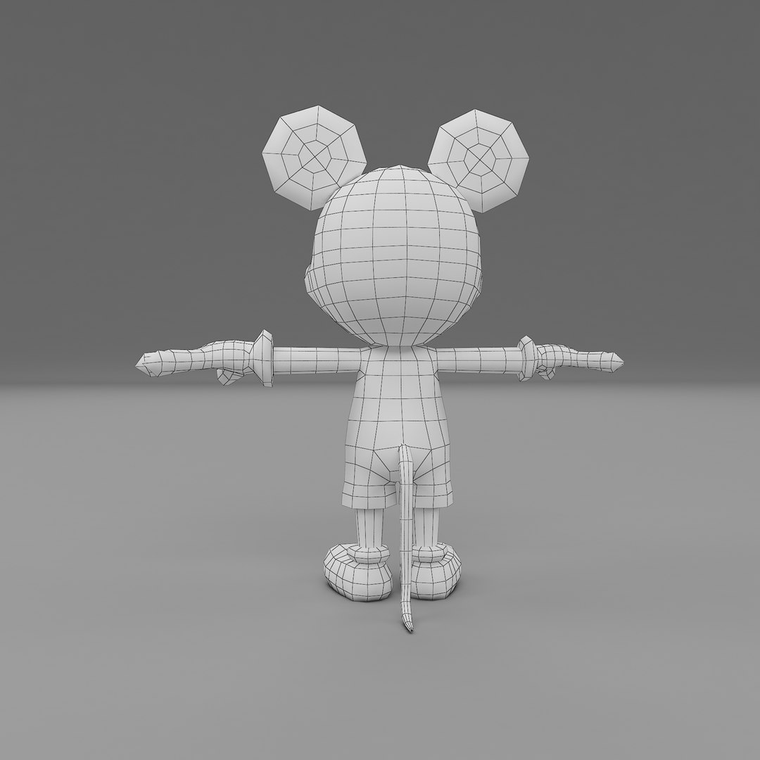 Mickey Mouse 3D model in FBX, OBJ, MAX, 3DS, C4D 