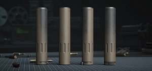 Silencer Ar15 - Sand VR AR low-poly