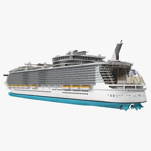 Luxury Cruise Ship Oasis of the Seas Rigged for Maya 3D