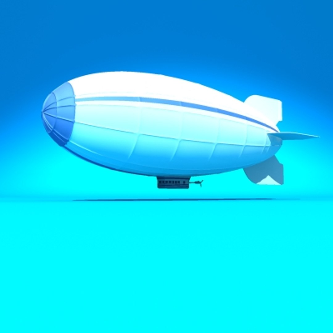 3d model blimp zeppelin airship