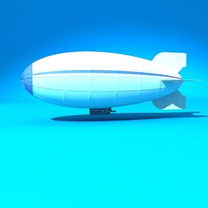 3d model blimp zeppelin airship