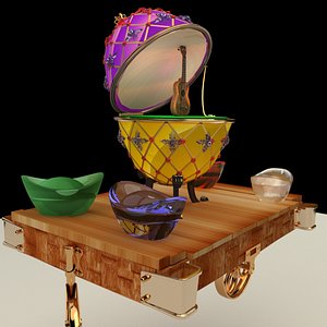 chinese gold ingot egg 3D model