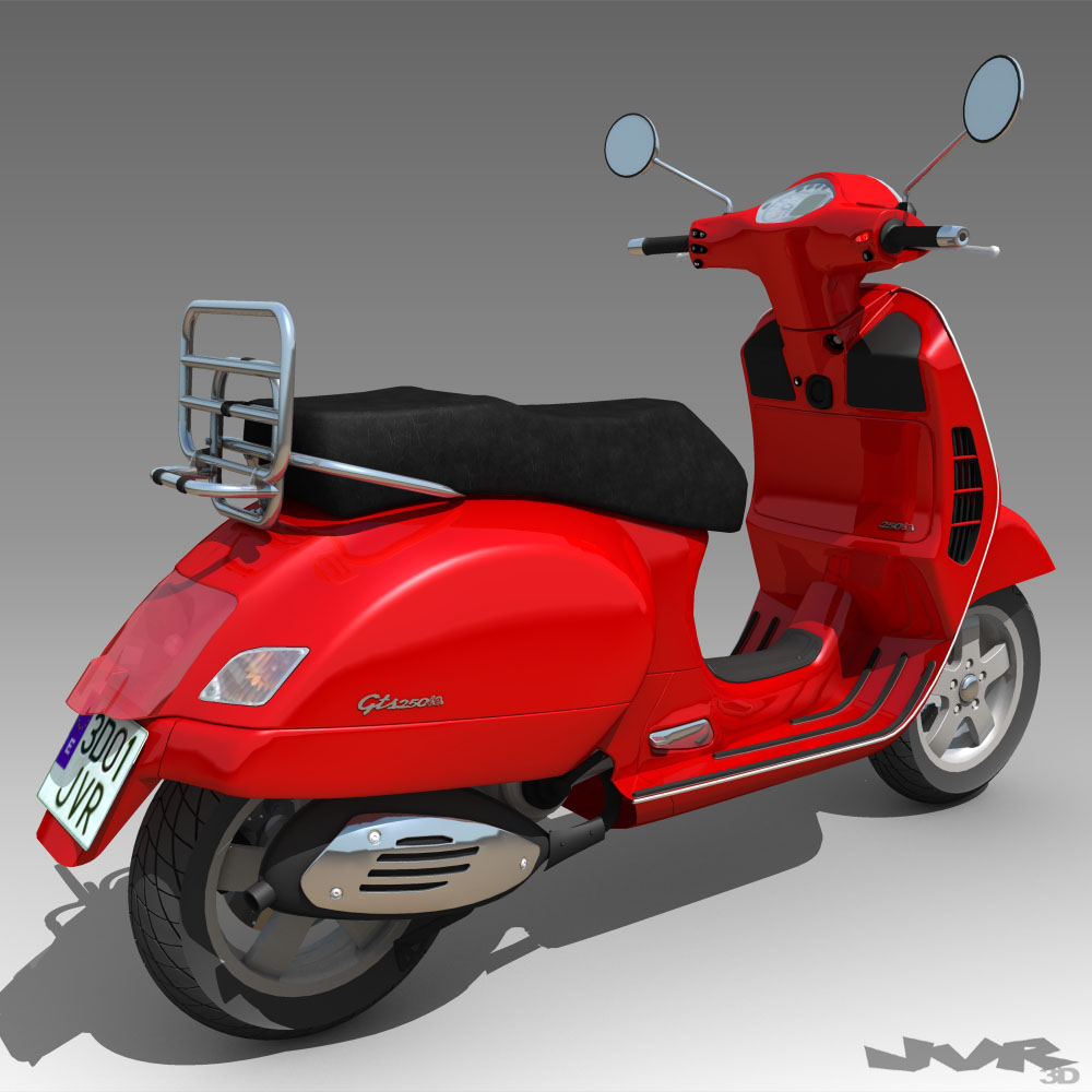 3d Vespa Gts Motorcycle