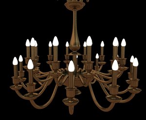 brass chandelier 3d model