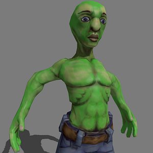 alien sculpted 3d 3ds