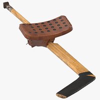 Ice Hockey Goalie Blocker 02 Glove holding Stick