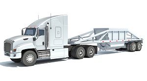 truck dump trailer 3D