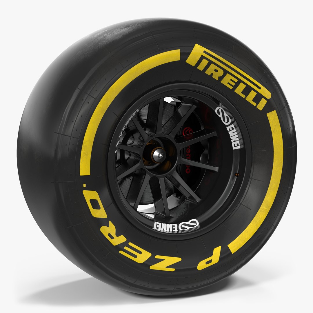 Formula One Wheel 3D model preview