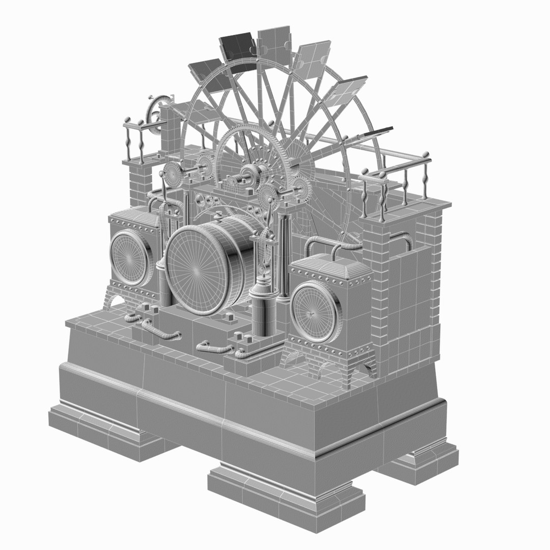 3D industrial water wheel clock https://p.turbosquid.com/ts-thumb/G0/a6RA35/UgM3JTpM/waterwheelclock_11/png/1593073982/1920x1080/fit_q87/ca38416f4ade27c45095f6e432b12c06d1a4b0a1/waterwheelclock_11.jpg