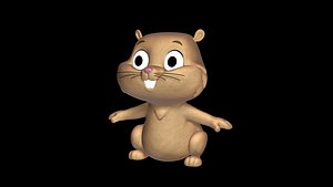 3d cute gopher