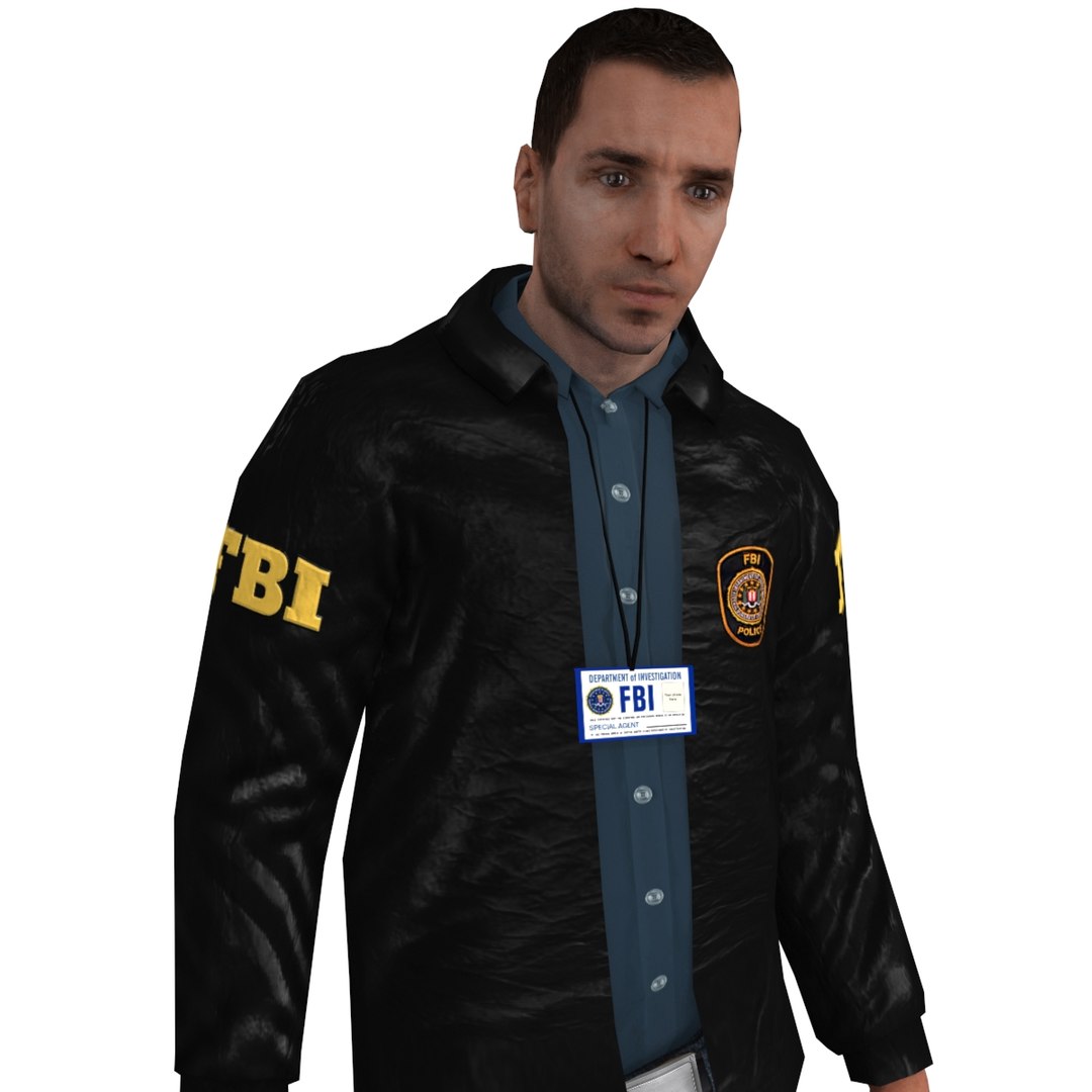 rigged fbi agent 3d max