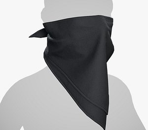 Black Bandana Face Mask