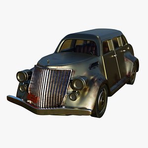 Procedurally Colored Retro 1930s-40s Car - Scene Included