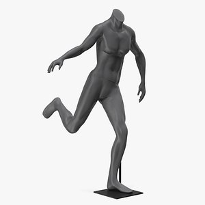 Black Female Sports Mannequin Running