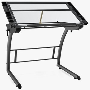 tiltable glass drawing table 3D