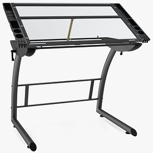 Tiltable Glass Drawing Table