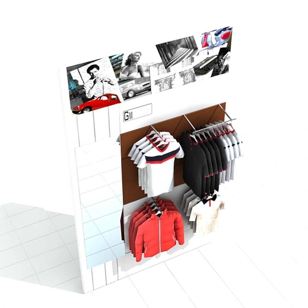 3ds Max Clothes Rack Display