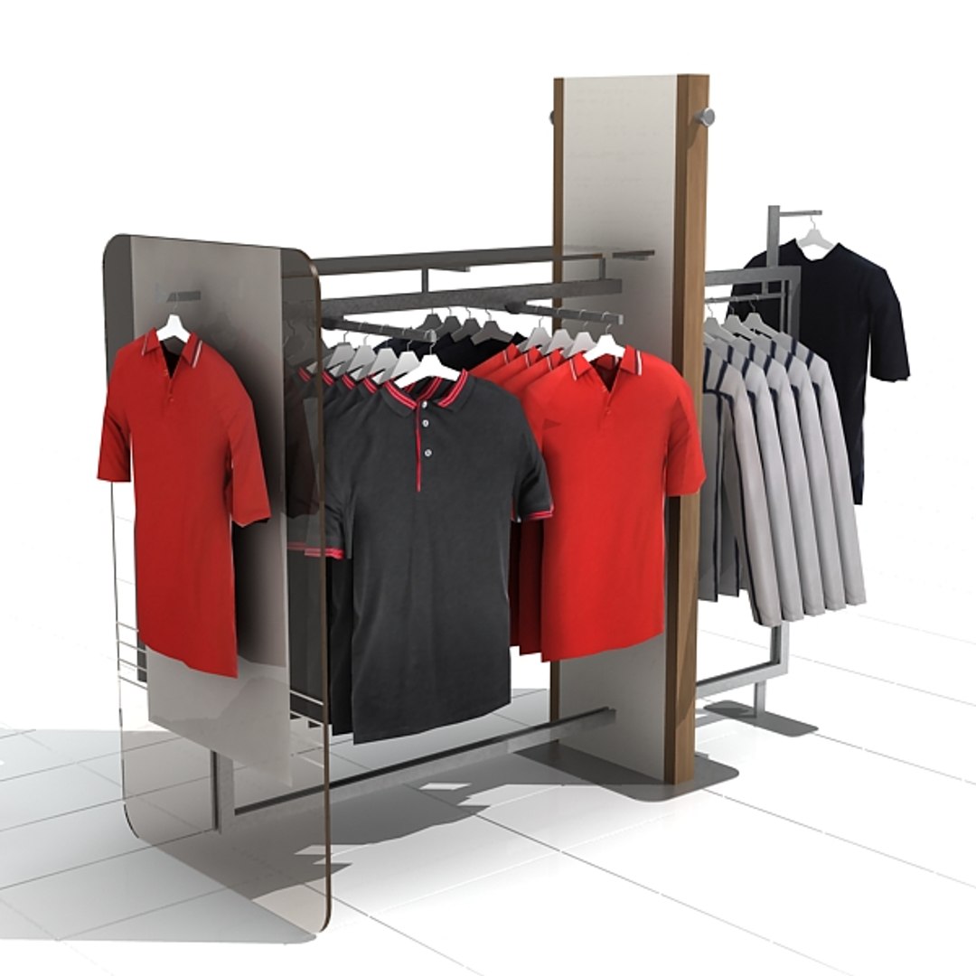 3ds Max Clothes Rack Display