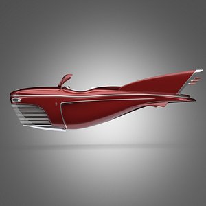retro flying car 3D model