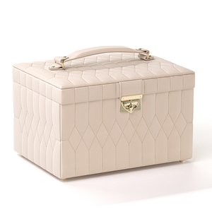 Wolf Caroline Medium Jewellery Box Ivory 3D