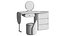Ensemble de meuble Lavabo Moderne en Bois Massif 极简主义