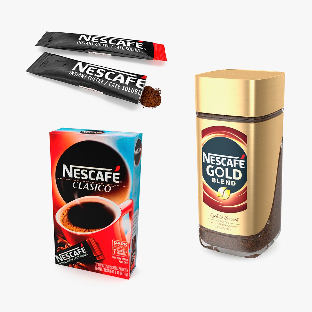 Nescafe Coffee Collection 3D model preview