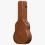 Estuche rígido de cuero para guitarra
