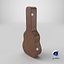 Estuche rígido de cuero para guitarra