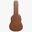 Estuche rígido de cuero para guitarra