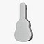 Estuche rígido de cuero para guitarra
