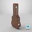 Estuche rígido de cuero para guitarra