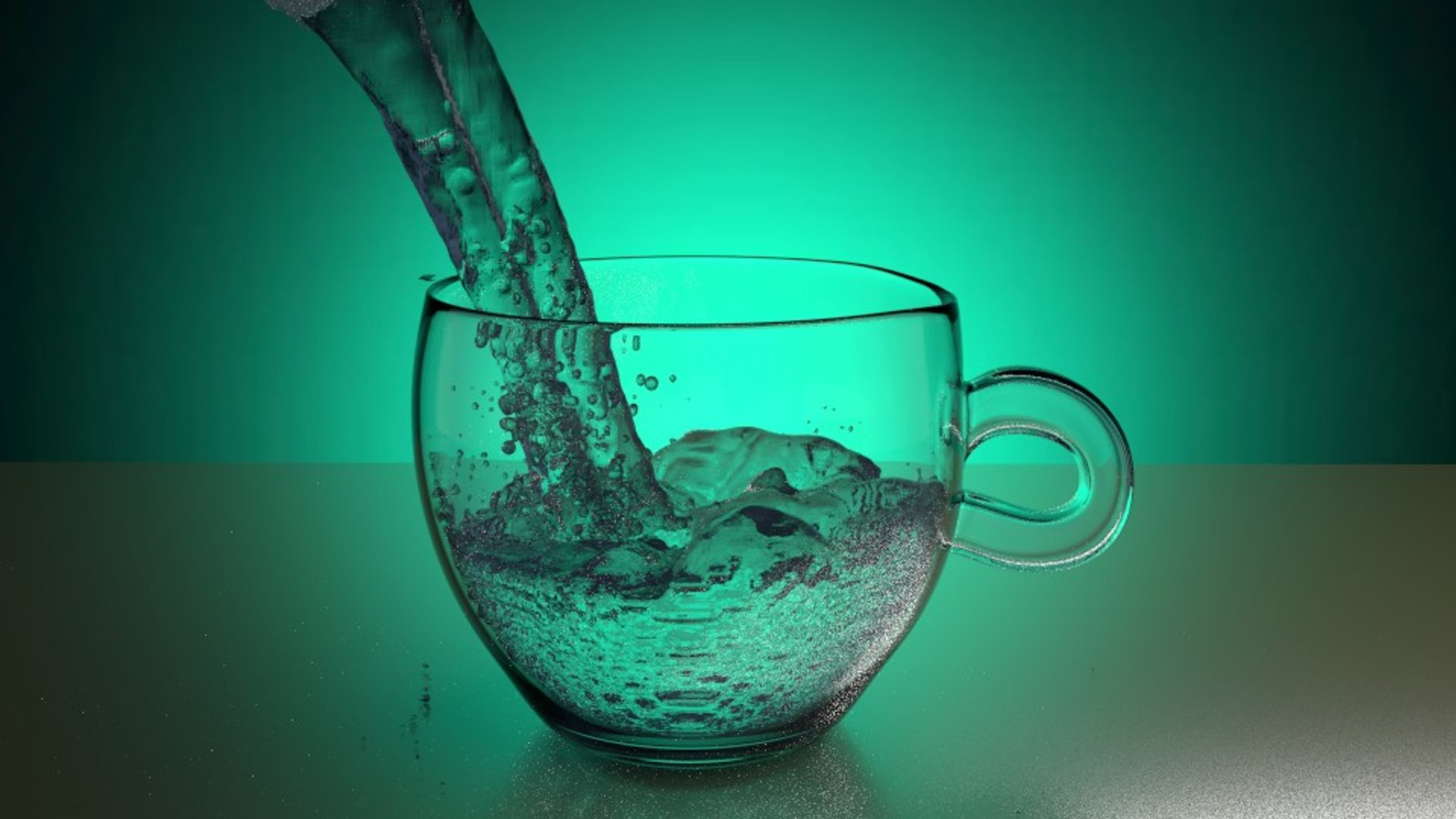 Simple Cup Water Animation 3d Model